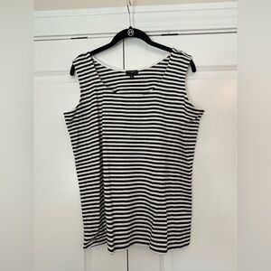 Talbots Plus Size Classic Striped Tank Top